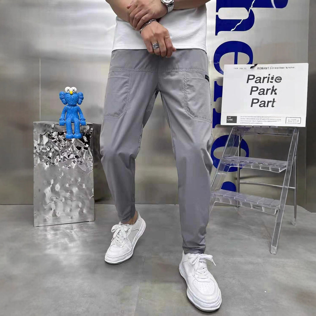 Herren nan sportive Cargojoggerhose mit elastischem Bund, Kordelzug und konischem Beinabschluss R&B