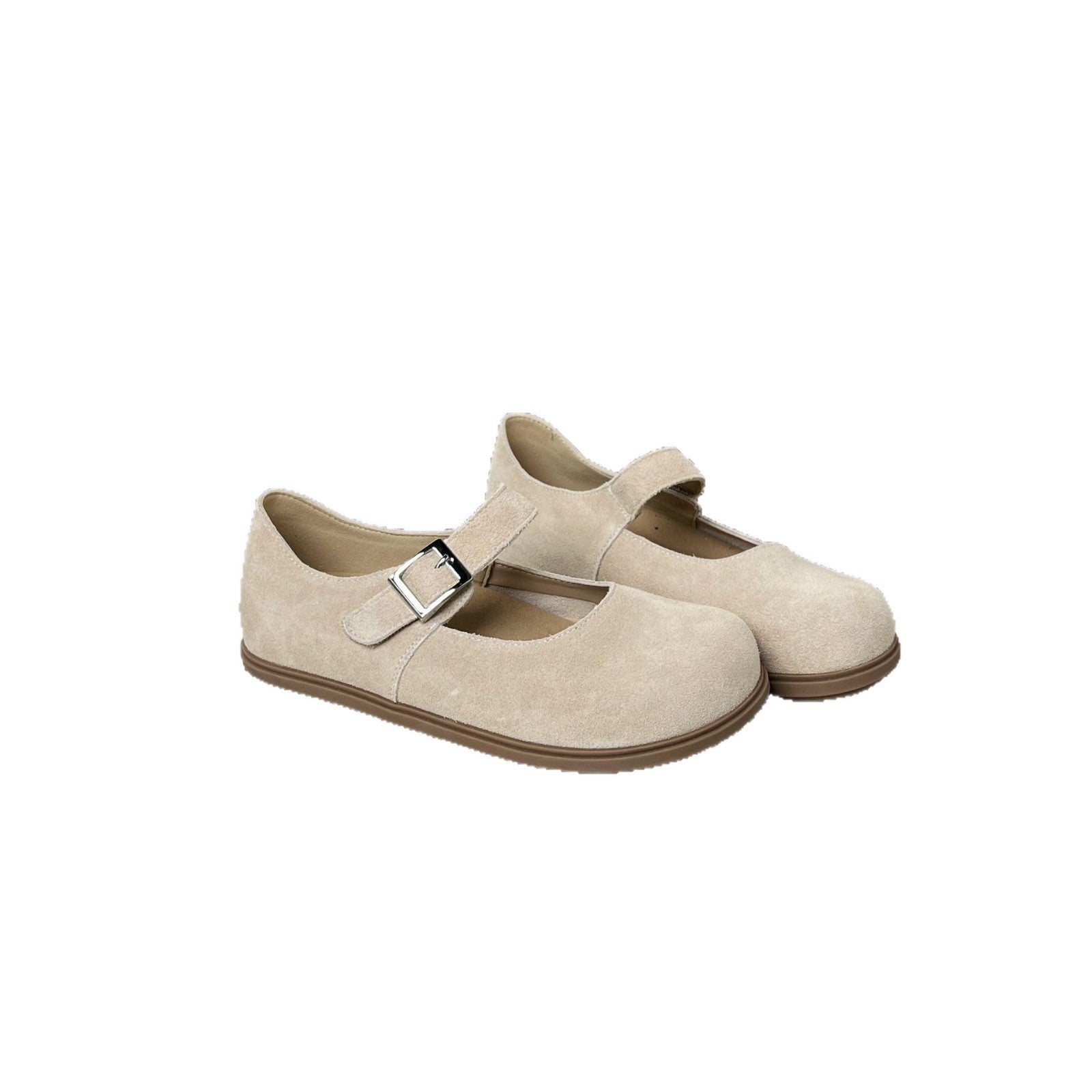 Damen Komfortable Halbschuhe mit verstellbarem Riemen und weichem Wildleder R&B