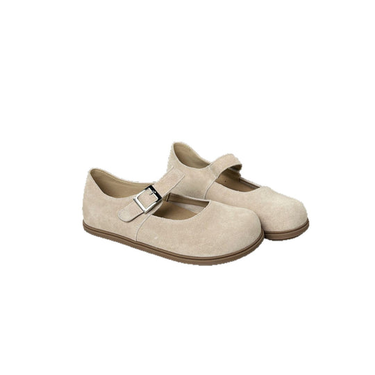 Damen Komfortable Halbschuhe mit verstellbarem Riemen und weichem Wildleder R&B