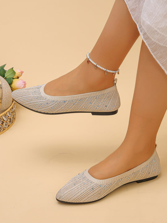 Damen Ballerinas mit funkelndem Glitzerdesign R&B