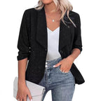 Damen Glitzer Blazerjacke mit femininer Silhouette und elegantem Revers R&B