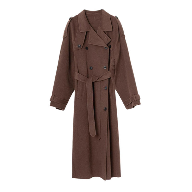 Damen Oversize Wintermantel mit elegantem Revers und praktischen Taschen R&B