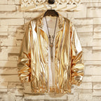 Herren modische Bomberjacke im glänzenden Design R&B