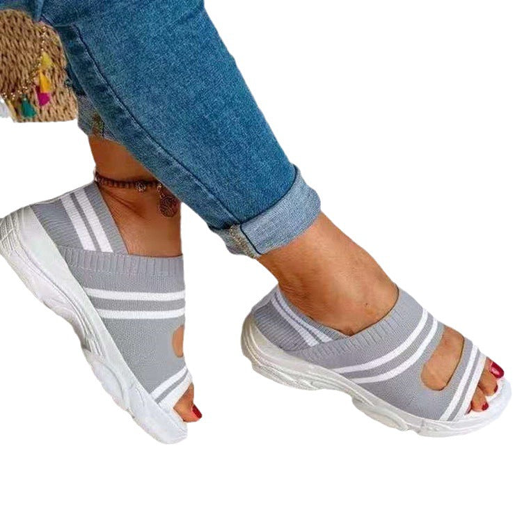 Damen Atmungsaktive Freizeitsandalen mit elastischen Riemen R&B