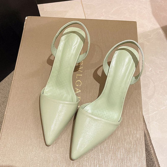Damen elegante Slingback-Pumps mit feinen Riemen und spitz zulaufendem Design R&B