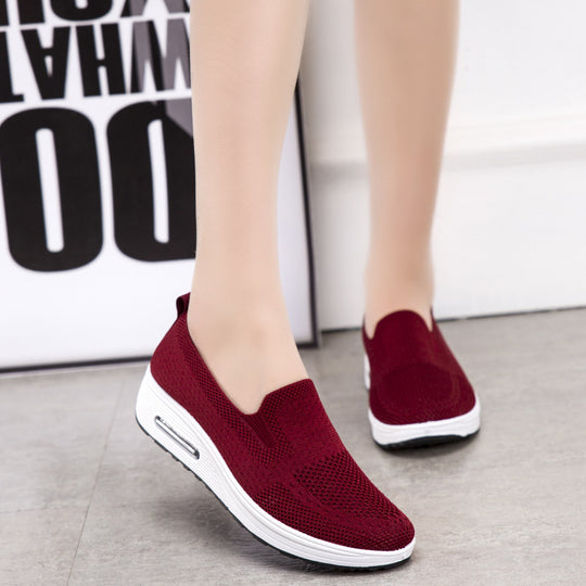 Damen Slip-On Sneakers mit atmungsaktivem Obermaterial und stoßdämpfender Sohle R&B