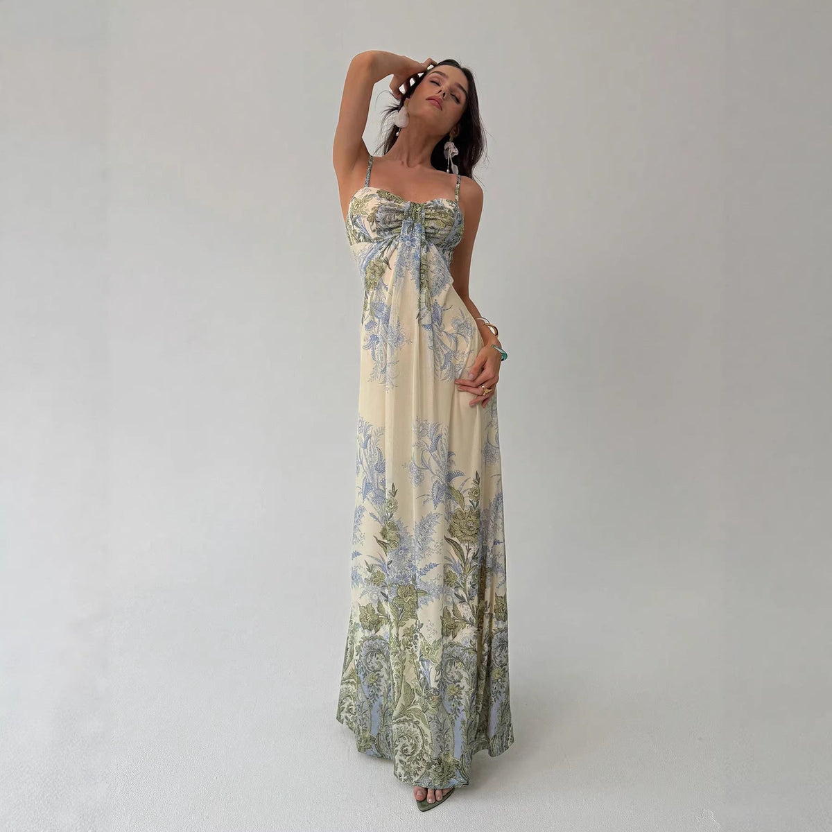 Damen Maxikleid mit floralem Design R&B