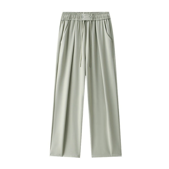 Damen Weitgeschnittene Freizeithose mit elastischem Bund und verstellbarem Kordelzug R&B