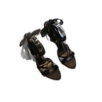 Damen transparente High Heel Sandalen mit Spitzen- und Rüschendetails R&B