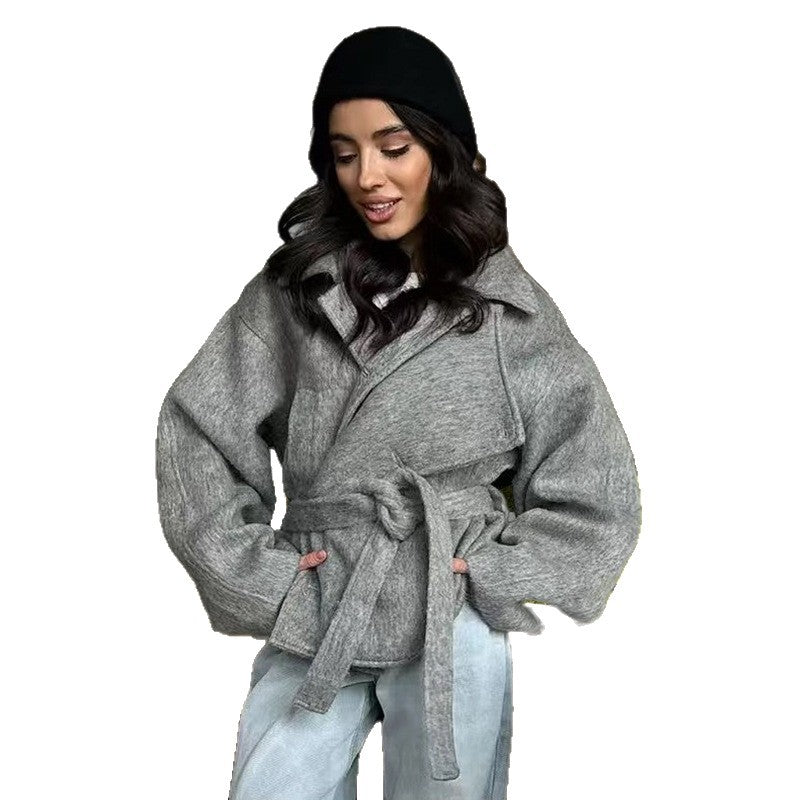 Damen oversized Wickeljacke R&B
