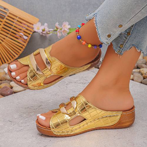 Damen Komfortable Mules mit elegantem Riemendesign R&B