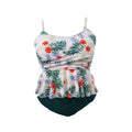 Damen Tankini-Set mit floralem Rüschendesign und figurumspielendem Schnitt R&B