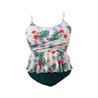 Damen Tankini-Set mit floralem Rüschendesign und figurumspielendem Schnitt R&B