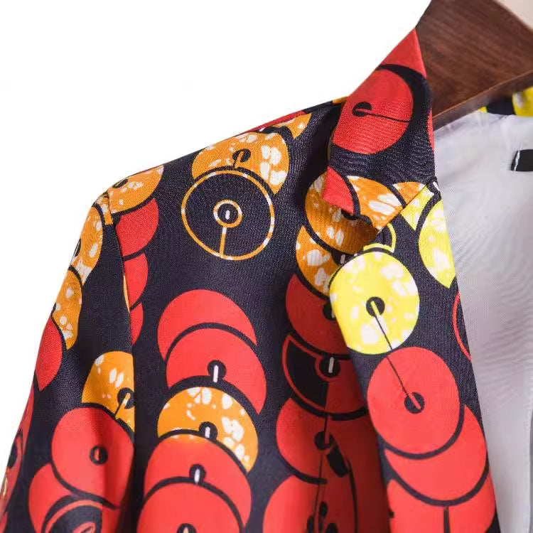 Damen Blazer im einzigartigen, lhaften Motiv mit detaillierter Struktur