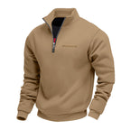 Herren nan komfortabler Halbzip Fleecepullover mit Stehkragen und elastischen Bündchen R&B