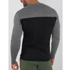 Herren Langarmshirt mit modernen Farbblockelementen und komfortablem Schnitt