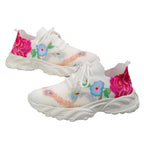 Damen modische Sneakers mit floralem Design und atmungsaktiver Textiloberfläche R&B