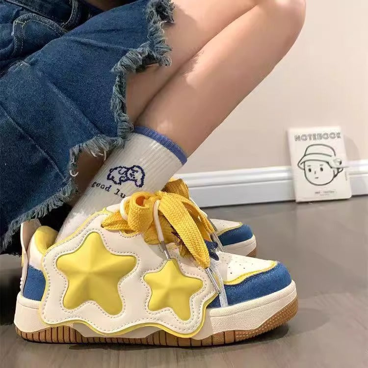Damen Sneakers mit einzigartigem Sternen-Design und bequemer Polsterung R&B