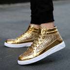 Damen Hochglänzende Sneaker mit glitzerndem Obermaterial und rutschfester Sohle R&B