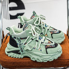 Damen Sportliche High-Top Sneakers mit farbenfrohem Muster und rutschfester Sohle