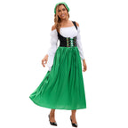 Damen nan Renaissance Dirndl Kostüm mit Schnürmieder und Carmenärmeln R&B