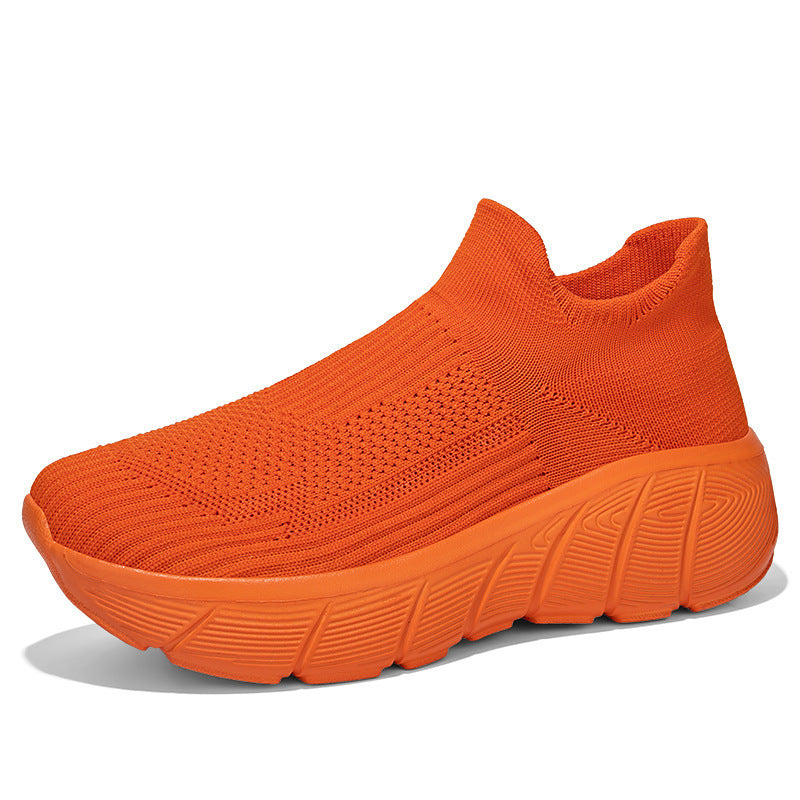 Damen Schnürlose Freizeitsneaker mit flexiblem Strick-Obermaterial R&B
