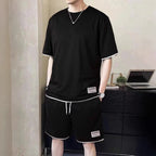Herren stylisches Freizeit-Set mit kontrastierenden Details