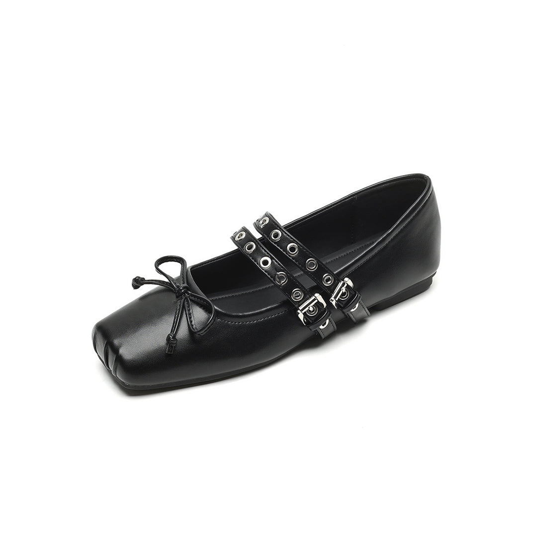 Damen Ballerinas mit modischen Schnallen und elegantem Schnitt R&B