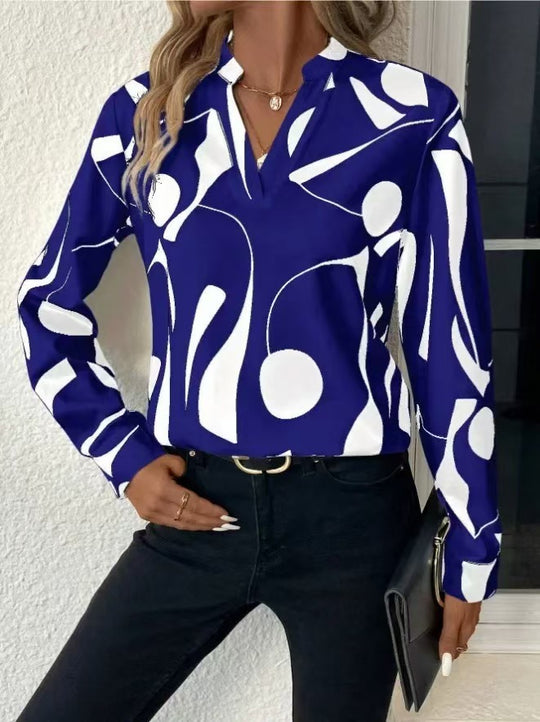 Damen Elegante Bluse mit modernem Muster R&B