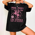 Damen Oversized T-Shirt mit kreativem Pferde- und Tanzmotiv R&B