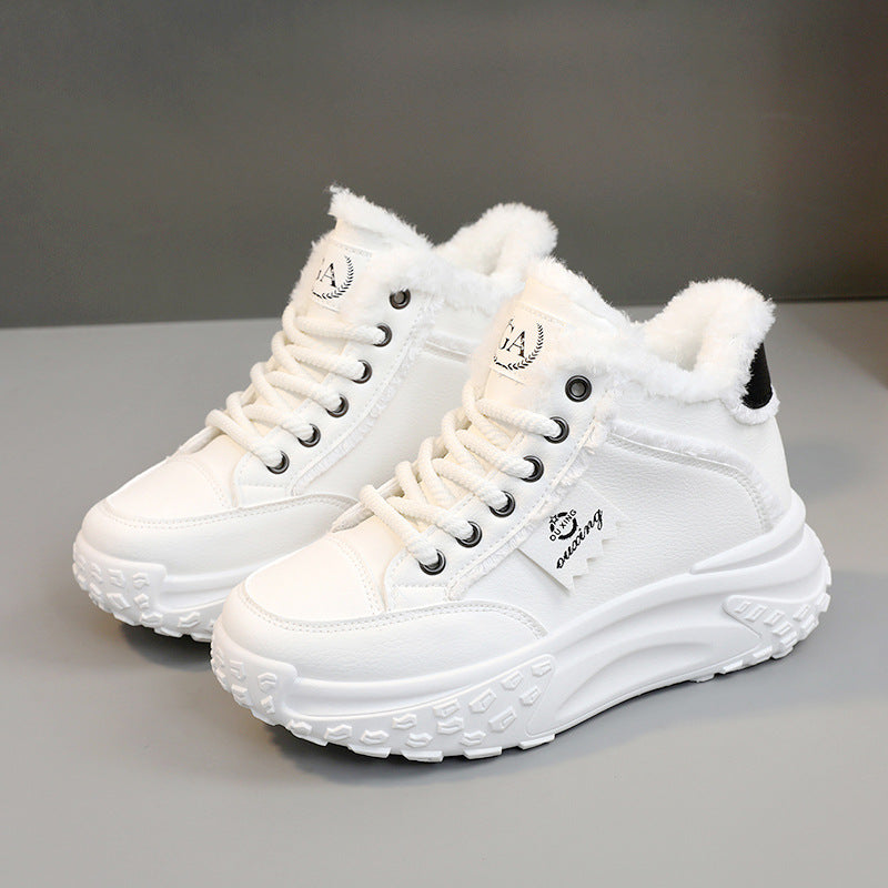 Damen High-Top Winter Sneakers mit flauschigem Innenfutter und rutschfester Sohle R&B