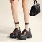 Damen Trendige Chunky Schnürschuhe mit ausgeprägter Sohle