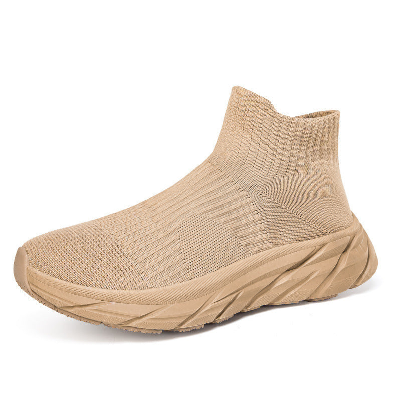 Damen Sportliche Stricksneakers mit hohem Schaft und dämpfender Sohle R&B