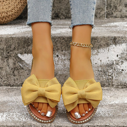 Damen Slipper mit glamourösem Schleifendetail R&B