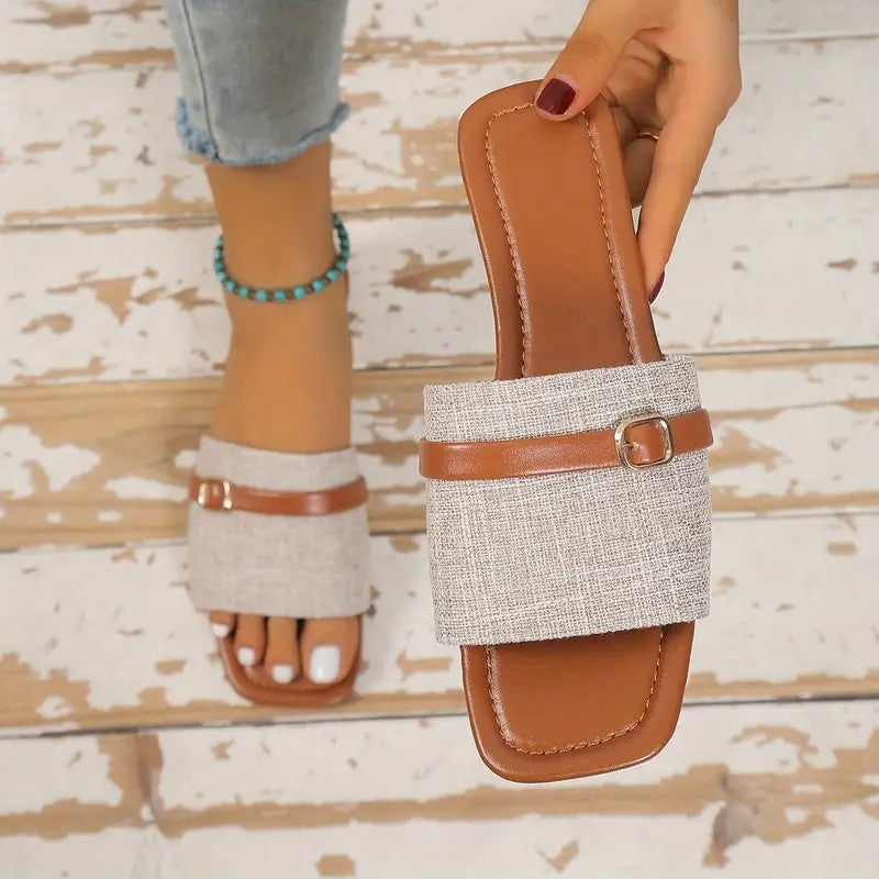 Damen modische Pantoletten mit elegantem Kreuzband-Design R&B