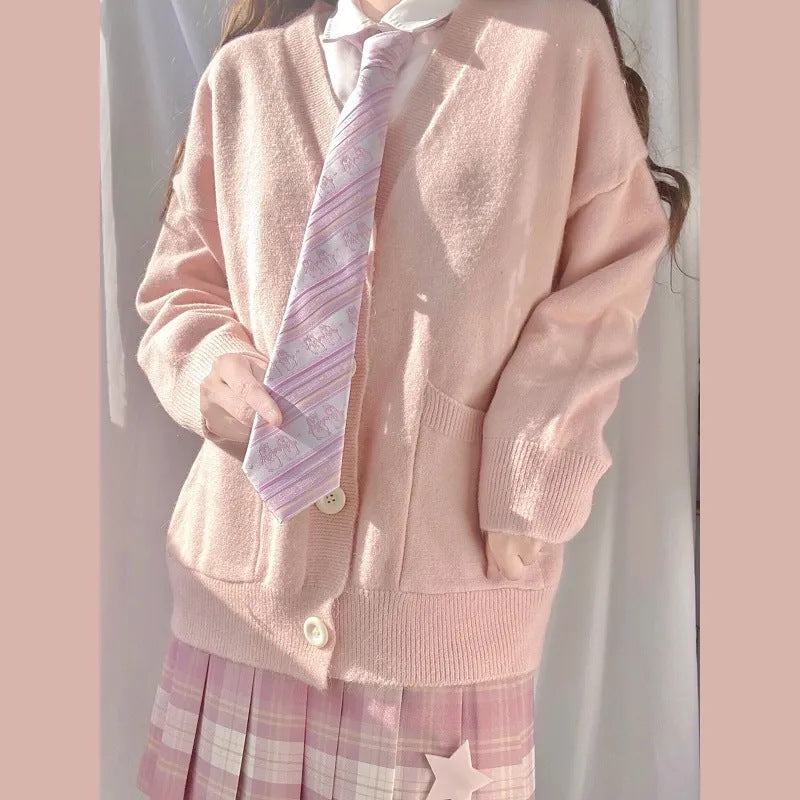 Damen Grob gestrickter Cardigan mit Taschen und V-Ausschnitt R&B