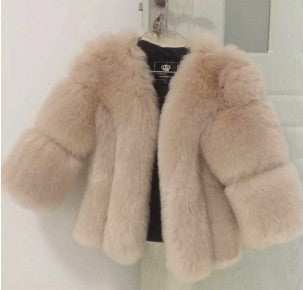 Damen modische Kurzjacke mit voluminösen Ärmeln und weichem Fell R&B