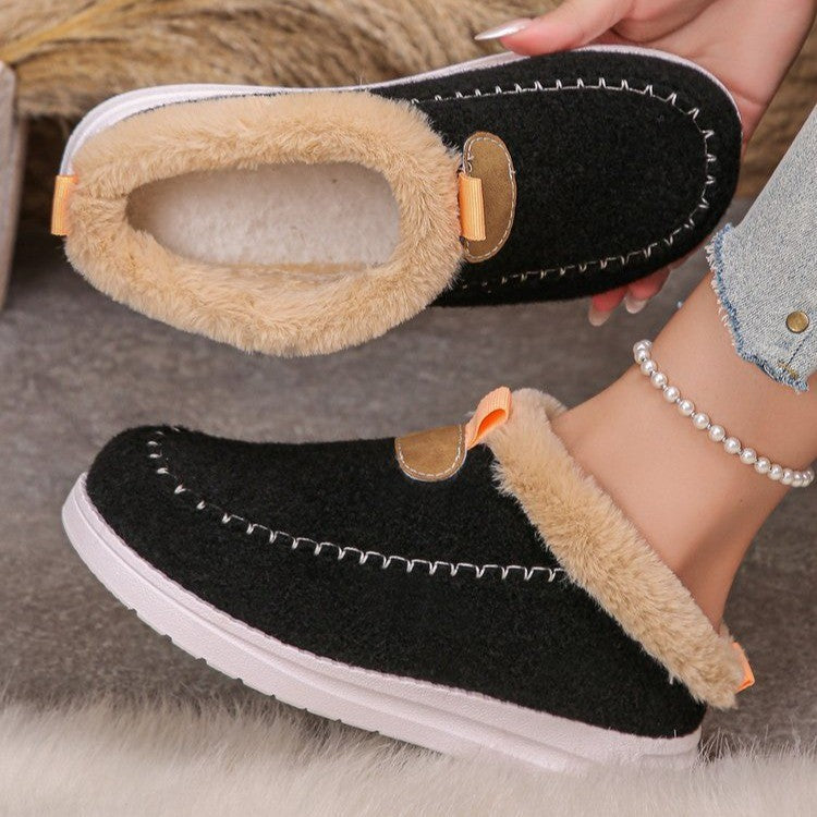 Damen Fluffy Hausschuhe mit rutschfester Sohle und kuscheligem Innenfutter R&B