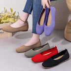 Damen elegante Ballerinas aus atmungsaktivem Strickmaterial R&B