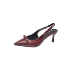 Damen Slingback High Heel Schuhe mit zarter Schleifenverzierung R&B