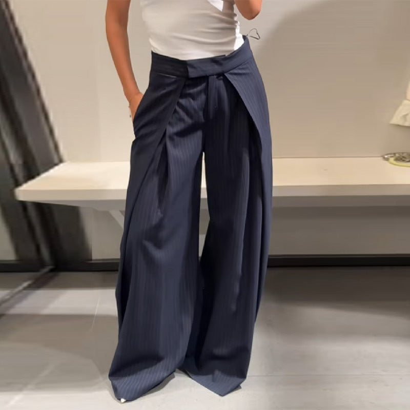 Damen elegante weite Stoffhose R&B