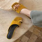 Damen Elegante Mules mit modischem Schnallenakzent