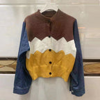 Damen Trendige Strickjacke mit modernen Farbakzenten R&B