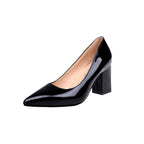 Damen Elegante High Heels mit blockiertem Absatz und modernem Acrylfinish R&B