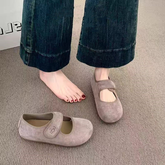 Damen Bequeme Mokassins mit verstellbarem Riemen und weichem Innenfutter R&B
