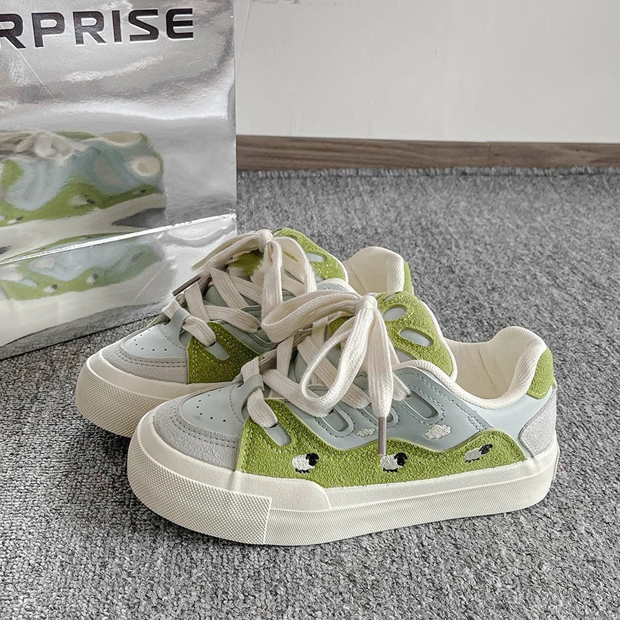 Damen Sneakers mit kreativem Tiermuster und rutschfester Sohle R&B