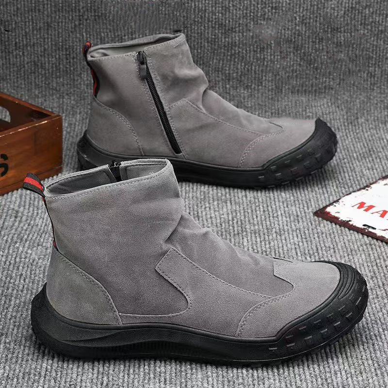 Damen modische Ankle-Boots mit robustem Profil und praktischem Reißverschluss R&B
