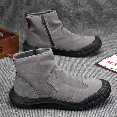 Damen modische Ankle-Boots mit robustem Profil und praktischem Reißverschluss R&B
