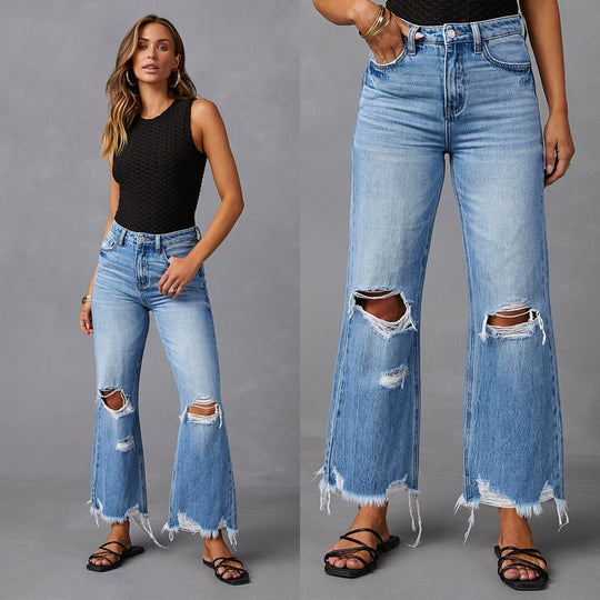 Damen Flared Jeans im Vintage-Style R&B