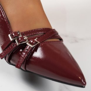 Damen elegante Slingback-Pumps mit schmalem Absatz und modischem Riemchen-Design R&B